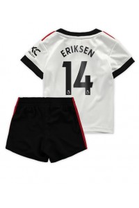 Manchester United Christian Eriksen #14 Babyklær Borte Fotballdrakt til barn 2022-23 Korte ermer (+ Korte bukser)